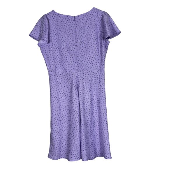 Levi’s Skylar Flutter Dress Womens L Pastel Purple Floral Mini Cottagecore Twee - Picture 4 of 7